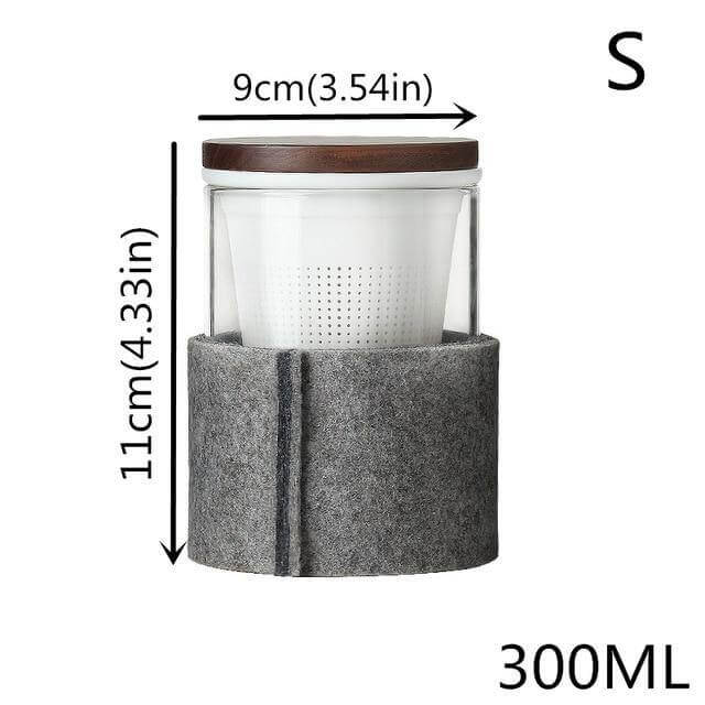 Premium Tea Infuser with Natural Wood Lid