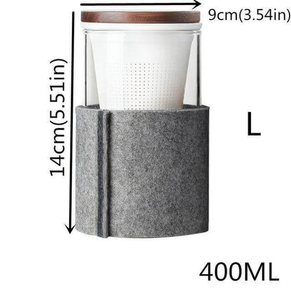 Premium Tea Infuser with Natural Wood Lid