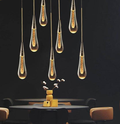 Dazzling Glass Drop Pendant Light Fixtures - Luxicro