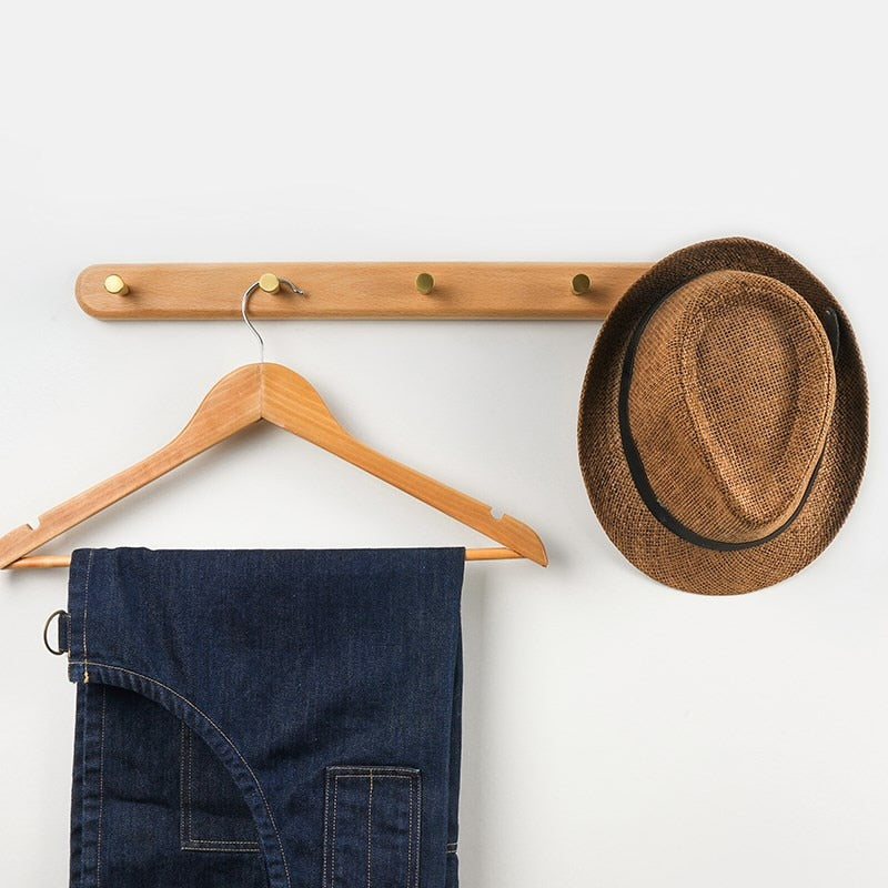 Rustic Wooden Wall Mount Coat Hooks