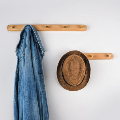 Rustic Wooden Wall Mount Coat Hooks