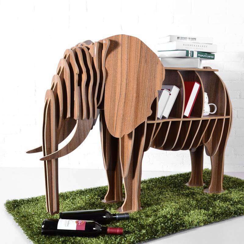 Exquisite Carved Wooden Elephant Decoration - Luxicro