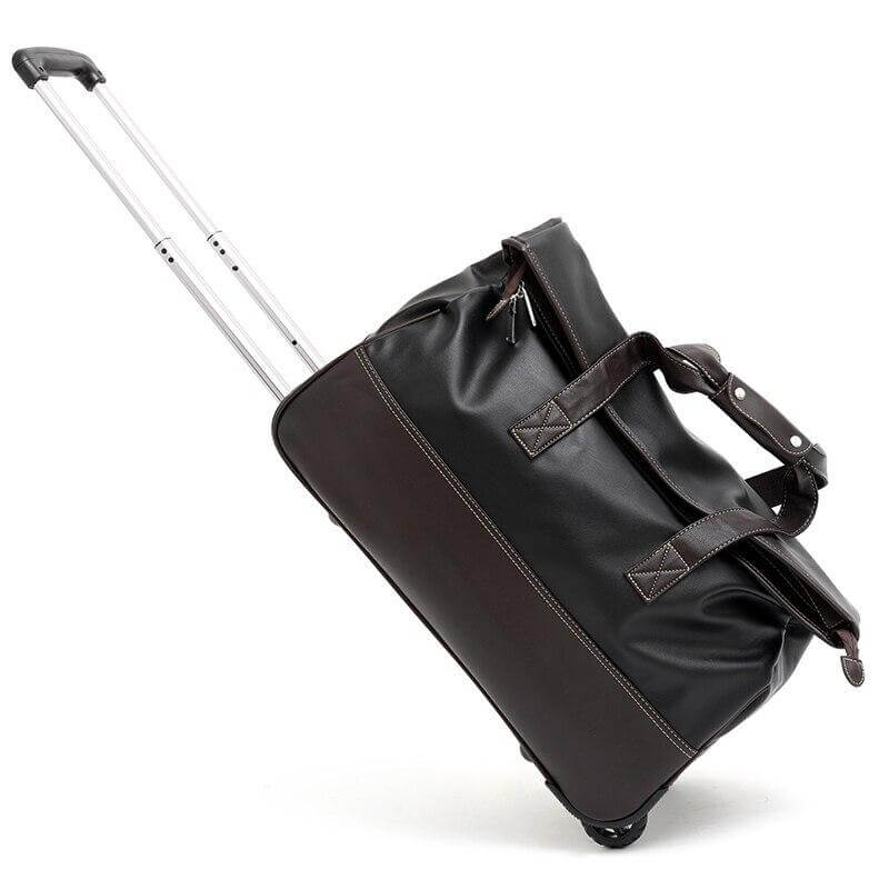 Durable Water Resistant Leather Travel Suitcase