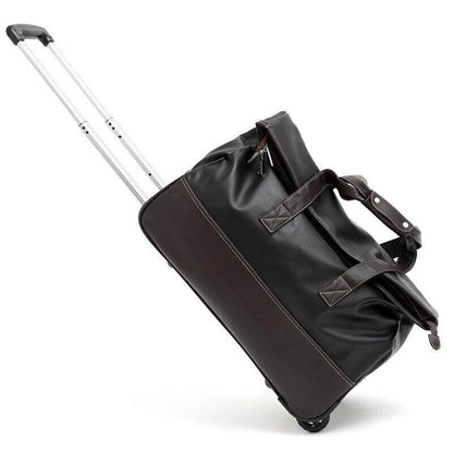 Durable Water Resistant Leather Travel Suitcase