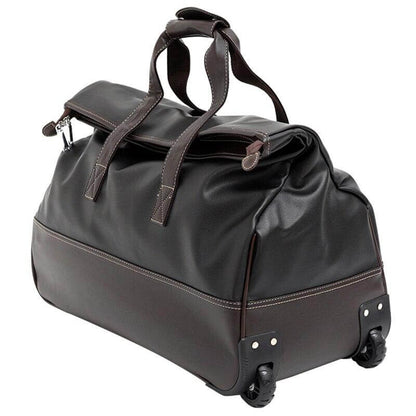 Durable Water Resistant Leather Travel Suitcase