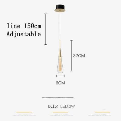 Dazzling Glass Drop Pendant Light Fixtures