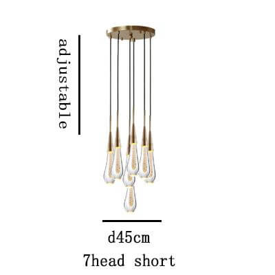 Dazzling Glass Drop Pendant Light Fixtures