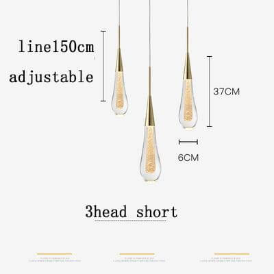 Dazzling Glass Drop Pendant Light Fixtures
