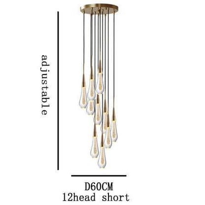 Dazzling Glass Drop Pendant Light Fixtures