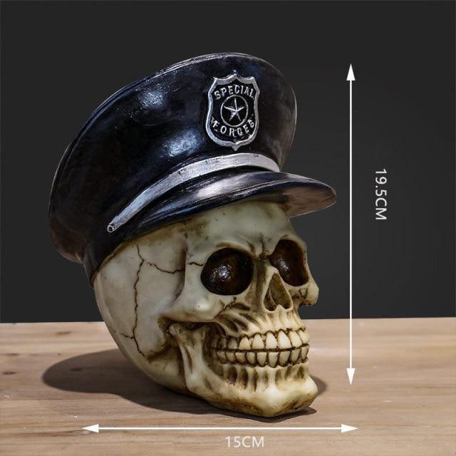 Creepy Halloween Skull Figurine Decoration