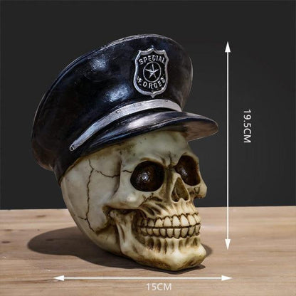Creepy Halloween Skull Figurine Decoration