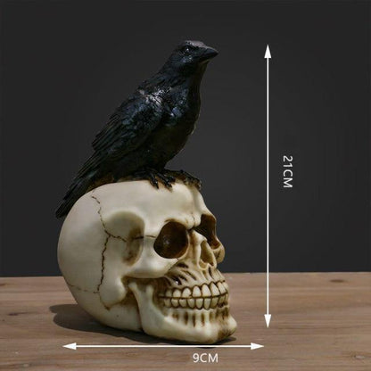 Creepy Halloween Skull Figurine Decoration