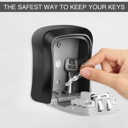 Safe Weatherproof Key Lock Box with 4 Digit Code - Luxicro
