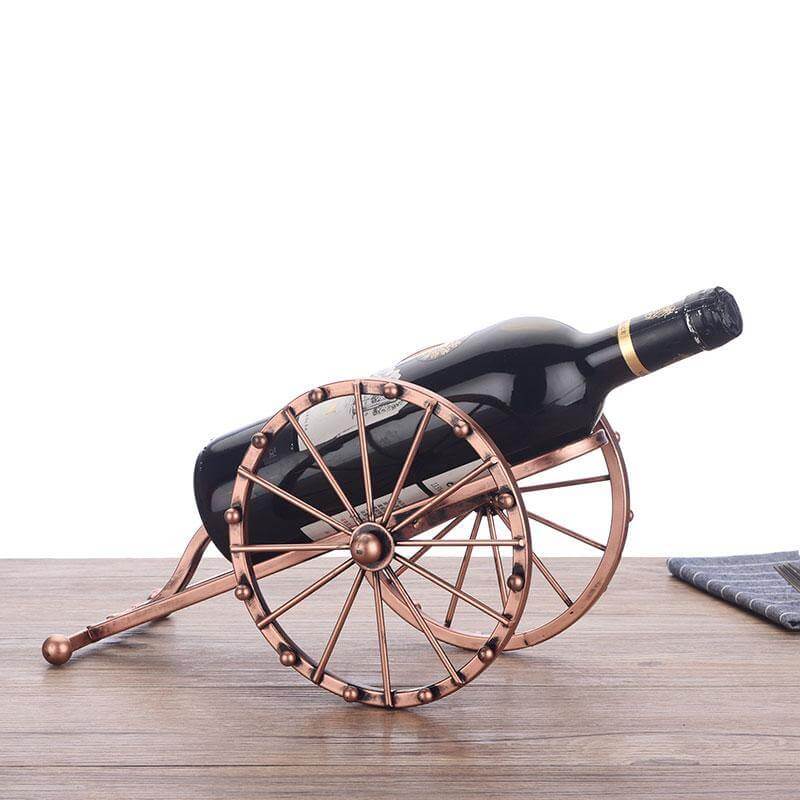 Vintage Brass Wine Bottle Display