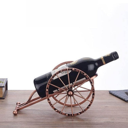 Vintage Brass Wine Bottle Display