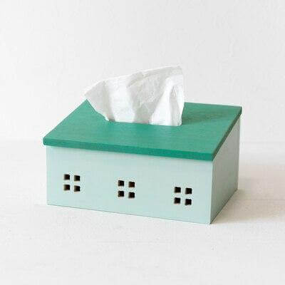 Natural Wood Bathroom Tissue Box