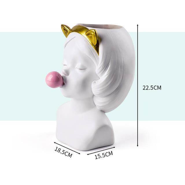 Decorative Nordic Lady Ceramic Vase