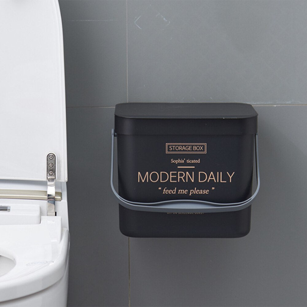 Compact Slim Wall Mounted Waste Bin - Luxicro