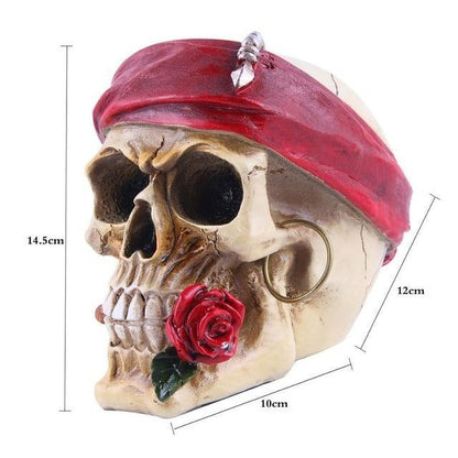 Creepy Halloween Skull Figurine Decoration