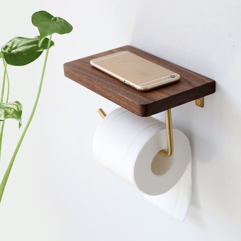 Natural Wooden Bathroom Shelf Cabinet - Luxicro