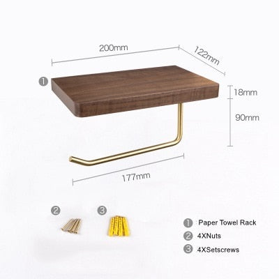 Natural Wooden Bathroom Shelf Cabinet
