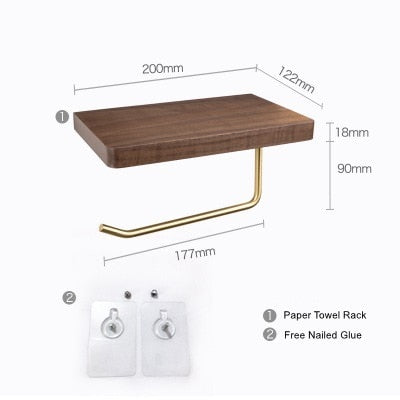 Natural Wooden Bathroom Shelf Cabinet