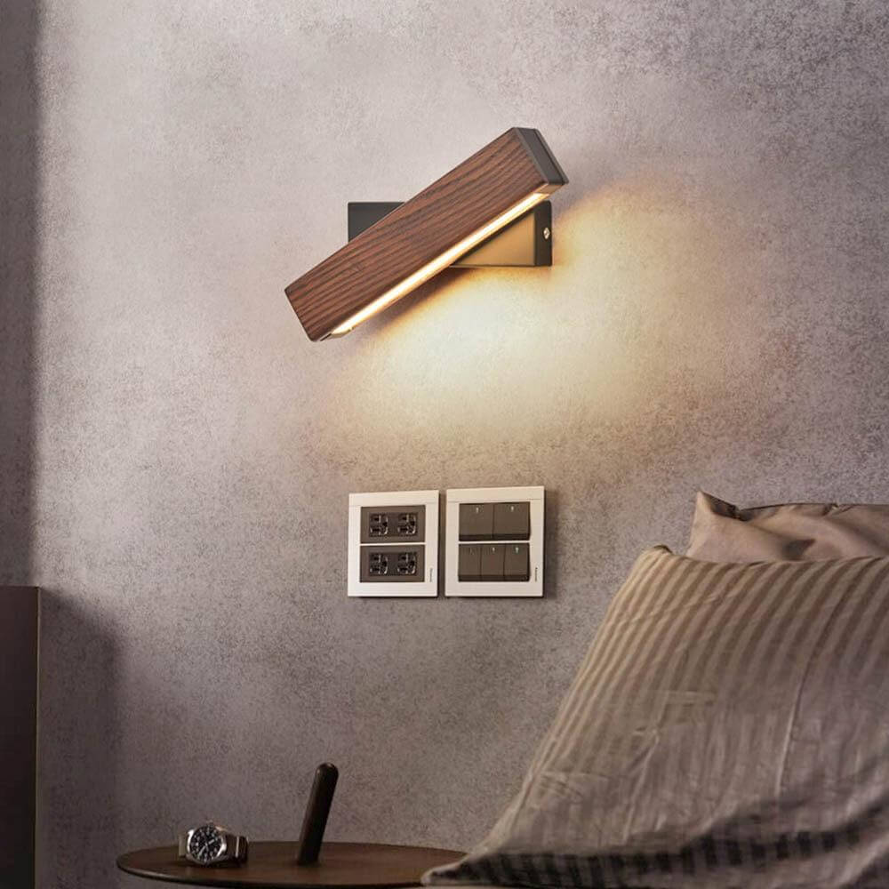 Modern Flip Wooden LED Sconce Light - Luxicro