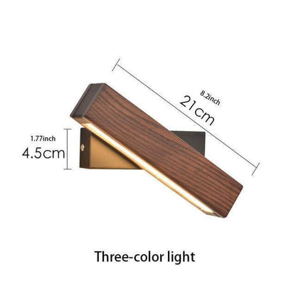 Modern Flip Wooden LED Sconce Light
