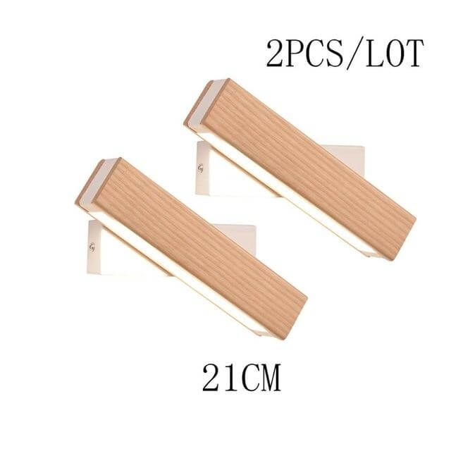 Modern Flip Wooden LED Sconce Light