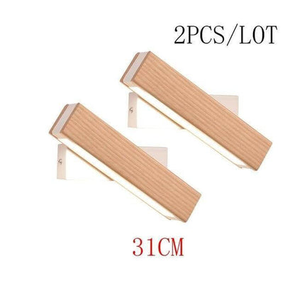 Modern Flip Wooden LED Sconce Light