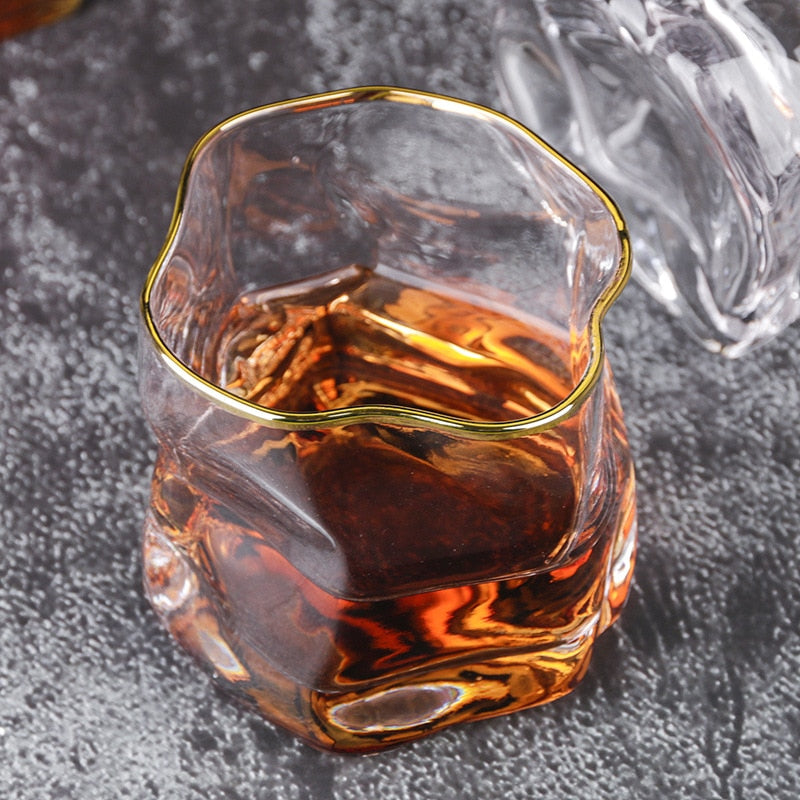 Unique Pattern Whiskey Glass Set