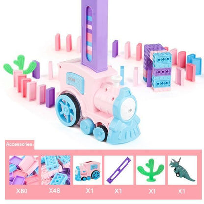 Colorful Kids Wooden Railway Building Set