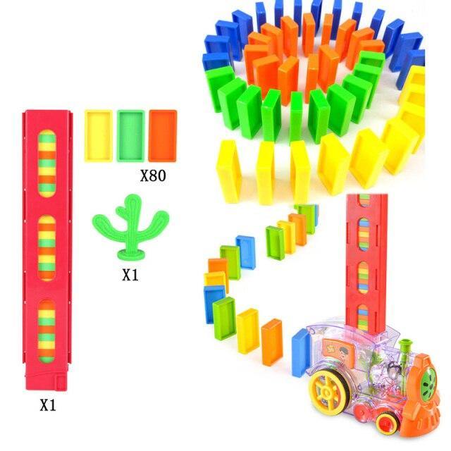 Colorful Kids Wooden Railway Building Set