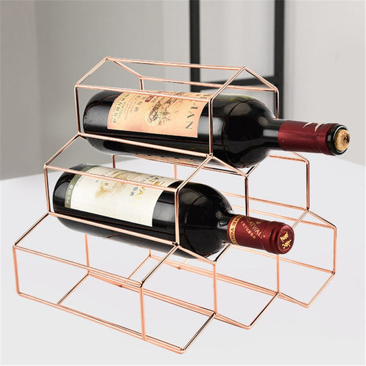 Contemporary Silver Wine Rack - Luxicro