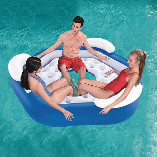 Big Inflatable 3 Person Pool Raft - Luxicro