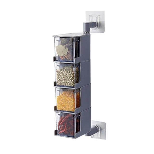 Compact Folding Spice Jar Organizer Set
