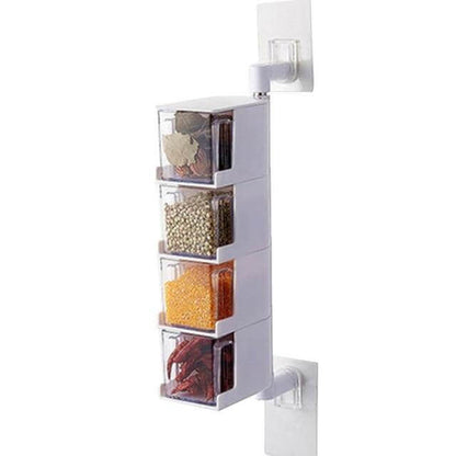 Compact Folding Spice Jar Organizer Set
