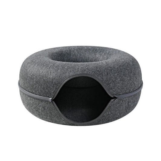 Cozy Natural Felt Dog Hideaway Bed - Luxicro