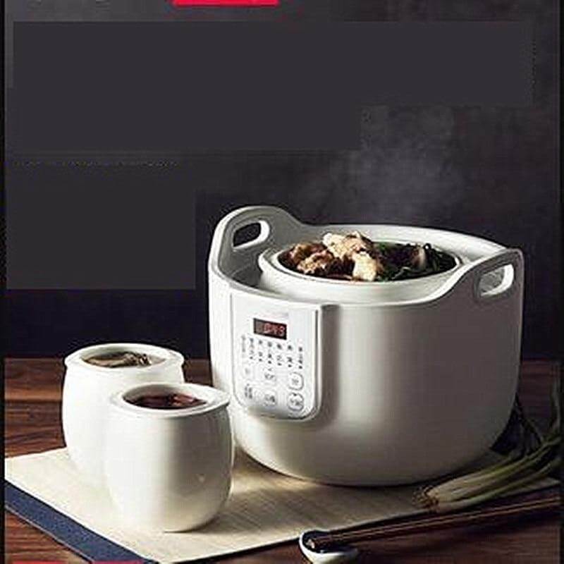 Programmable Electric Ceramic Crock Pot Slow Cooker - Luxicro