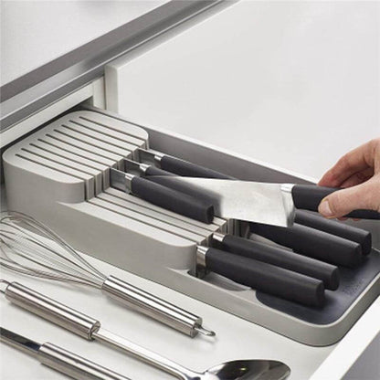 Compact Wooden Knife Block Holder