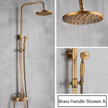 Luxury Gold Rain Shower Head System
