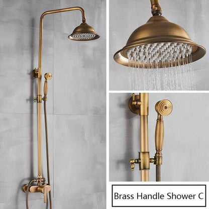 Luxury Gold Rain Shower Head System