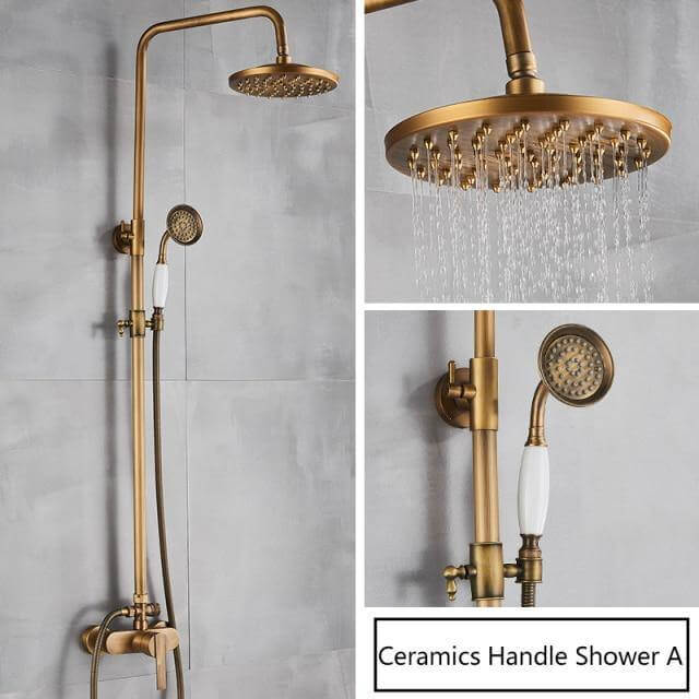 Luxury Gold Rain Shower Head System