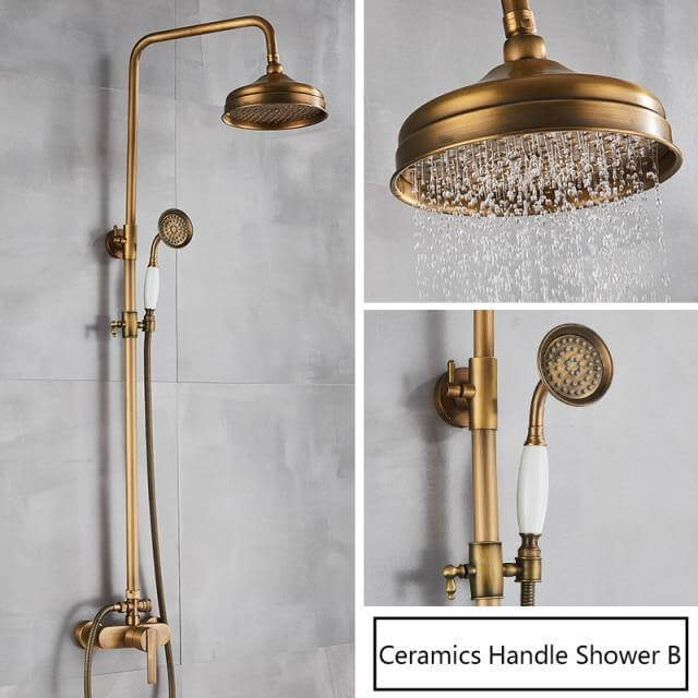 Luxury Gold Rain Shower Head System
