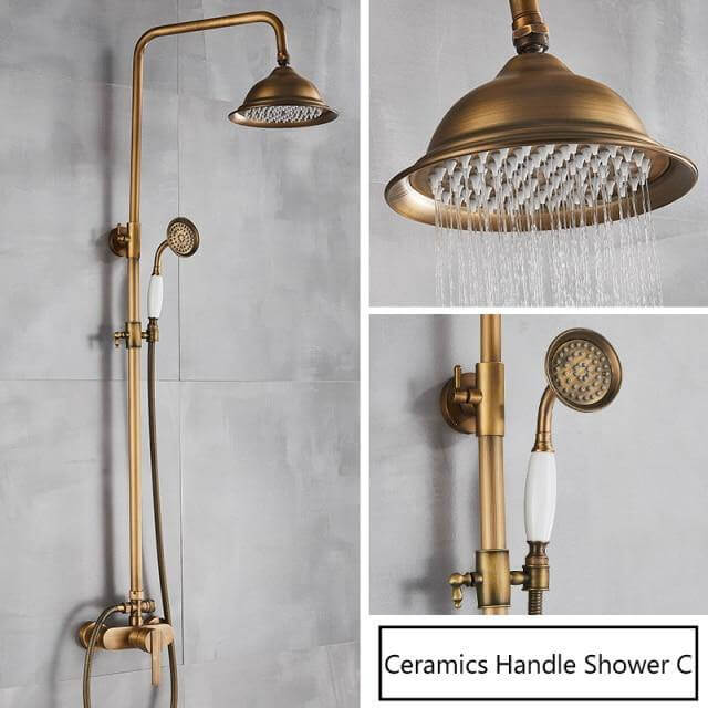 Luxury Gold Rain Shower Head System
