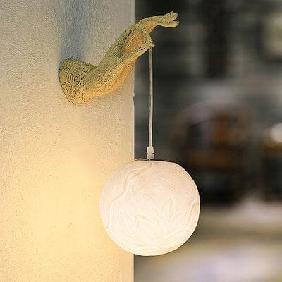 Classic Floral Panel Lamp