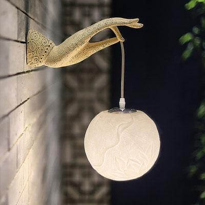Classic Floral Panel Lamp