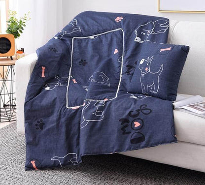 Colorful Kids Character Pillow Blanket