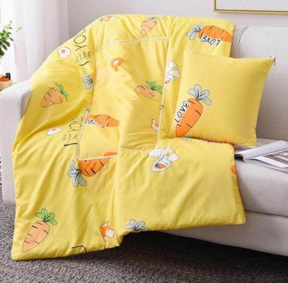 Colorful Kids Character Pillow Blanket