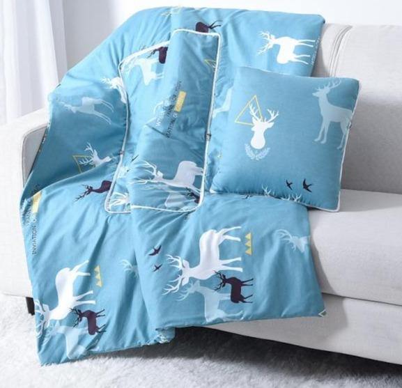 Colorful Kids Character Pillow Blanket